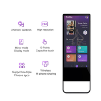 Espejo de entrenamiento personal con pantalla táctil, de pie, con pantalla LED Full HD, IA, gimnasio en casa, entrenamiento de fuerza inteligente, fitness