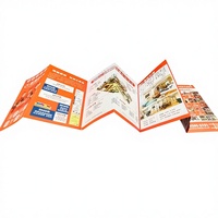 Brochure écologique en carton à quatre volets |   Distributeur publicitaire pliable en film laminé pour impression d'images vives pour le marketing d'entreprise
