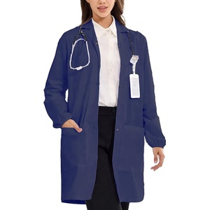 <span class=keywords><strong>Camice</strong></span> da Laboratorio Professionale per Donne con Chiusura a Bottoni, 4 Tasche, Polsini Elastici, Maniche Lunghe, per Scienziati e Medici, Bianco - Product Image 5