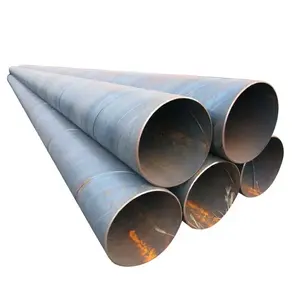 Large diameter API 5L grade B ssaw spiral welded black carbon steel pipe
