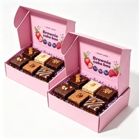 Boîte cadeau en carton pliable personnalisée avec logo pour gâteaux, biscuits, beignets, emballage alimentaire, boîte en carton de qualité alimentaire, résistante à la graisse