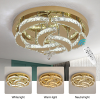 Plafonnier LED moderne et minimaliste de luxe en cristal de haute qualité pour salon et chambre à coucher - Entrepôt UK