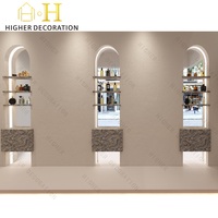 Vitrines de présentation en verre minimalistes pour boutiques de parfums, comptoirs de présentation de parfums en verre, armoires de présentation de parfums en verre