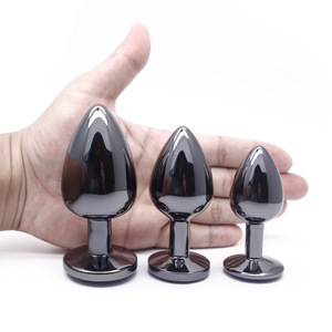 Jouet sexuel pour femmes adultes, ensemble de bouchons anaux en diamant, produit sexuel en acier inoxydable, bouchon <span class=keywords><strong>anal</strong></span> en métal grand format - Product Image 6