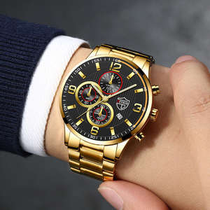 DEYROS reloj hombre relojes de moda de lujo para hombre deportes correa de acero inoxidable reloj de pulsera de cuarzo calendario reloj luminoso - Product Image 5