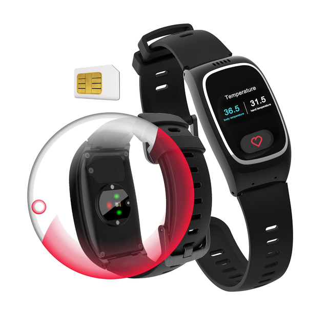 Remote Care Anti-kidnapping SOS GPS Elderly Smart Wrist Watch Fall Detection Senior Safety Watch Health Tracker 2G Programmable