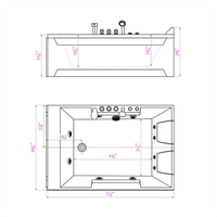 Nouvelle tendance Private Label Whirlpool Autoportant Surf Massage Baignoire Bain à remous Piscine Spa Baignoires Manfacuturers