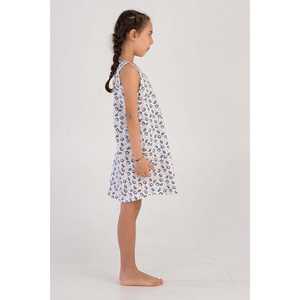 Vestido Largo hasta la Rodilla para Niñas, Estilo Dulce, de Algodón, con Tirantes Gruesos y Estampado de Flores con Volantes, para Otoño, Tallas 3-4/9-10 - Product Image 2