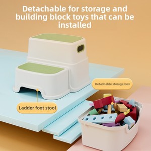 Children's Thickened Plastic Non-Slip Bathroom Stool PP <strong>Footstool</strong> for Handwashing Training Potty for Household Use Baby Toilet - Product Image 4