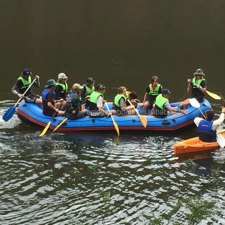 Hochleistungs-Doppelboden-Wildwasser-Rafting boote 4 Personen Fluss floß Ruderboot Schlauchboot