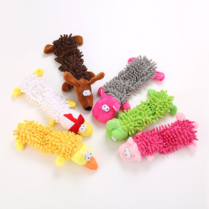 <b>Mop</b> Plush Animal Modeling Eco-Friendly Dog Chew Toys with Built-in Loud Feature for Indoor/Outdoor Use Funny Style - Product Image 1