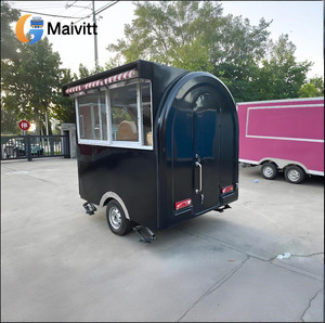 Mobiele Voedselsnackproductie Fastfoodkar-Zwart Zonnescherm Model Mobiele Eetkar - Product Image 2