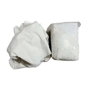 Absorbencia de aceite de agua 100% algodón trapos de algodón de color blanco para limpieza Marina industrial