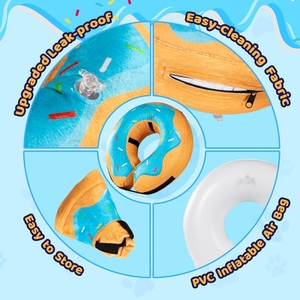 ปลอกคอสุนัขเป่าลมสำหรับสุนัขและแมวกรวยสุนัขเป่าลมทางเลือกหลังการผ่าตัดโคนสุนัขแบบนุ่มสำหรับสุนัขขนาดใหญ่ขนาดกลางขนาดเล็ก - Product Image 4