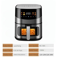 Gran capacidad 6L1500W Nueva pantalla digital Ventana visual Máquina de freír francesa multifuncional de acero inoxidable Freidora de aire para el hogar