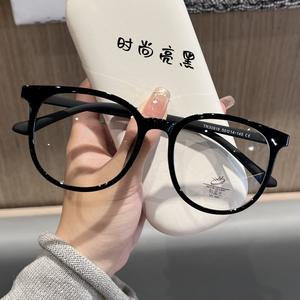 Montura de gafas ópticas TR de estilo coreano para mujer, forma ovalada, tamaño mediano, lentes de PC, anti luz azul, gafas para visión de cerca - Product Image 3