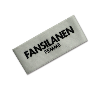 Mật Độ Cao Tùy Chỉnh Tên Thương Hiệu Logo End Gấp Dệt Cạnh Dệt Nhãn Đưa Đón Looml Satin Cổ Dệt Nhãn Cho Quần Áo - Product Image 2