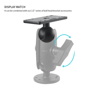 VINmounts 1.5 Ball Fish Finder Mount Aluminum Alloy Universal Marine Plate for RAM C Size 1.5 Ball Double Socket Arm - Product Image 5