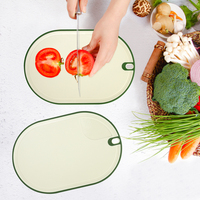 Juego de 3 Tablas de Cortar de Paja de Trigo Anti-Moho, Tablas de Picar de Plástico para Cocina