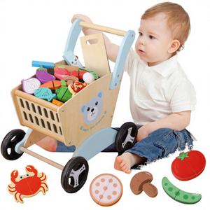 Chariot de transport multifonctionnel Ours, jouet éducatif pour couper les fruits et légumes, jeux d'apprentissage pour enfants, tout-petits garçons et filles - Product Image 6
