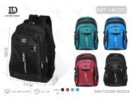 Zaino da Uomo in Tessuto Composito 15 Pollici con Chiusura a Cerniera, Tracolla Arcuata, Colore Solido, Stile Minimalista, per Studenti - Product Image 1