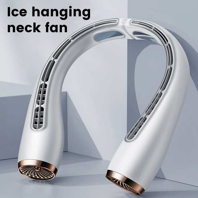 High Quality USB Wearable Cheap Price Bladeless Neck Fan Portable Rechargeable Hanging Wearable Cooling Fan