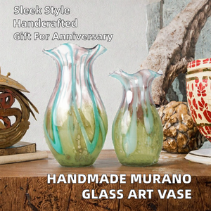 Jarrón de Vidrio Soplado a Mano de Alta Calidad, Estilo Moderno, Arte de Murano, con Esmalte de Color, para Decoración del Hogar - Product Image 2