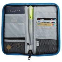 Porta Pasaportes de Viaje con Protección RFID, Organizador de Cartera para Pasaporte, Funda Protectora de Poliéster para Tarjetas RFID