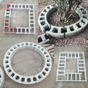 Molde de plástico para baldosas de cemento, <span class=keywords><strong>bloque</strong></span> de enclavamiento hueco de hormigón, moldes de ladrillo de plástico para pared - Product Image 4