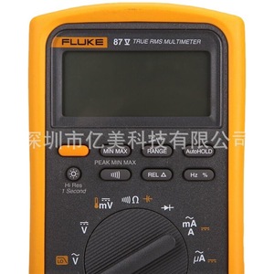   มัลติมิเตอร์ดิจิตอล 87V True Rms แรงดันไฟฟ้ากระแสตรงสูงสุด 1000V สำหรับใช้งานในอุตสาหกรรม - Product Image 1