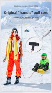 Snowboard gonflable en plastique pour enfants, épaissi, pour jouer sur la neige en hiver, luge, patinage - Product Image 5