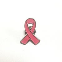 Épinglette officielle de sensibilisation au cancer du sein avec ruban rose Épinglettes en émail avec ruban rose