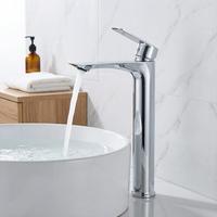 Robinet de salle de bain moderne en laiton couleur or rose avec cartouche céramique, finition résistante à la rouille, mitigeur eau chaude et froide