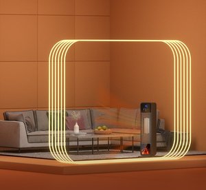 Nuevo Modelo de Calefactor Eléctrico Vertical para el Hogar, Calefacción Instantánea, Soplador de Aire Caliente, Pequeña Llama Solar, Calefactor Oscilante - Product Image 3