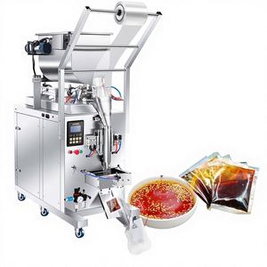 Automatic Liquid Paste Packet Sachet Pouch Bagging Sealing Peanut Butter Sesame Paste Chili Sauce Jam Sachet Packing Machine - Product Image 1