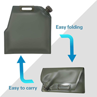 Sac à essence souple pliable portable en TPU avec bec verseur pour moto, camping, tout-terrain, stockage d'urgence de carburant