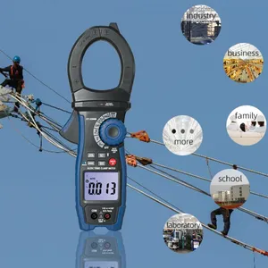 เครื่องหนีบ DT-3398B 1000V 2000A AC DC True RMS, เครื่องหนีบดิจิตอลพร้อมไฟฉายบลูทูธ NCV - Product Image 2