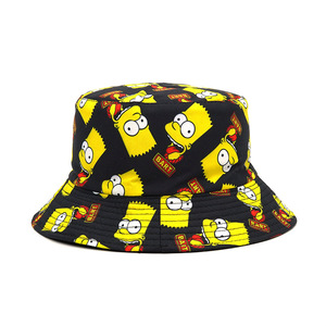 Chapeau Bob Réversible Unisexe, Chapeau de Soleil Imprimé Bart <span class=keywords><strong>Simpson</strong></span> pour Adultes, Casquette de Pêcheur d'Été pour la Plage, les Festivals, les Activités de Plein Air - Product Image 1