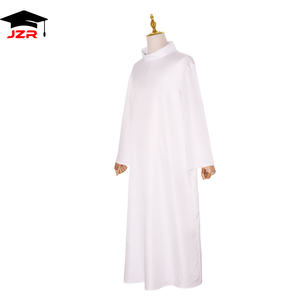 100% Polyester kumaş Robe suudi arap kostümleri beyaz arap uzun elbise müslüman kumaş erkekler için giyim - Product Image 1