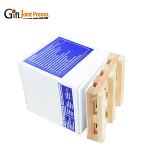 Custom Sticky Note Cube With Wooden Pallet 3x3 Inch Sticky Notes Memo Cube