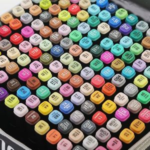 ปากกามาร์คเกอร์แอลกอฮอล์ 80/100/120/256 สี หัวคู่ ปากกาเขียนแบบถาวร สำหรับวาดภาพ - Product Image 4