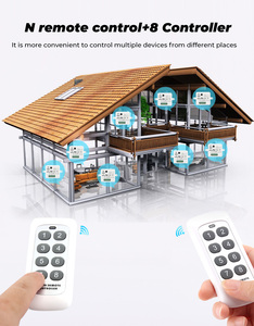 Mini Wireless Công Tắc Thông Minh Ánh Sáng Điện 433MHZ RF 8 Key Điều Khiển Từ Xa Relay Receiver Home Led Đèn ON/OFF 220V - Product Image 4