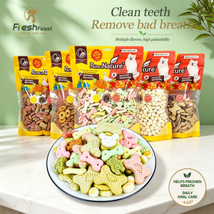 Biscotti Nutrienti per Cani Multi-Gusto 500g, Pulizia Denti e Deodorante, con Carne di Maiale e Frutta, Mini Panini al Vapore - Product Image 1