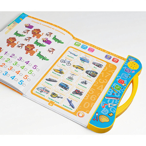หนังสือเสียง ABC แบบอินเทอร์แอคทีฟสำหรับเด็ก ปี <span class=keywords><strong>2023</strong></span> ภาษาสเปน ภาษาอังกฤษ ตัวอักษร คำศัพท์ รูปทรง สัตว์ ของเล่นเสริมพัฒนาการ ใช้ถ่านอัลคาไลน์ AA  OEM 0-24 - Product Image 3