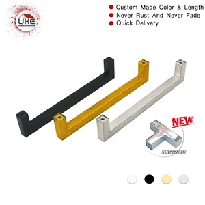 Tay Cầm Tủ Màu Đen <span class=keywords><strong>2</strong></span> "Đến 10" Tủ Thép Không Gỉ Vuông Tủ Quần Áo Tay Cầm Tủ Kéo 96Mm-320Mm - Product Image 2