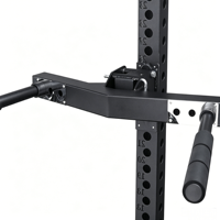 Barres parallèles réglables et pliables en acier robuste avec poignées larges et étroites pour accessoire de rack de squat