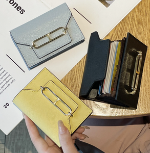 Porte-cartes pour femme en cuir véritable, multi-emplacements pour cartes, grande capacité, portefeuille en cuir de vachette avec blocage anti-magnétique RFID - Product Image 3