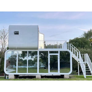 Apple Cabin Mall บ้านแคปซูลห้องส้วมร้านอาหารสำนักงานพับได้โครงสร้างเหล็กดีไซน์ทันสมัย - Product Image 5