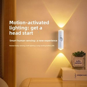 Lampada da <span class=keywords><strong>Parete</strong></span> LED Intelligente <span class=keywords><strong>a</strong></span> Doppia Testa Ricaricabile <span class=keywords><strong>per</strong></span> Camera da Letto, <span class=keywords><strong>Soggiorno</strong></span>, Armadio, Cantina Vini con Sensore di Movimento - Product Image 4