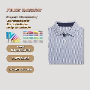 Alta calidad verano manga corta en blanco secado rápido transpirable poliéster Golf Polo hombres - Product Image 6